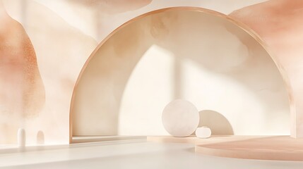 Soft, pastel-hued archway display