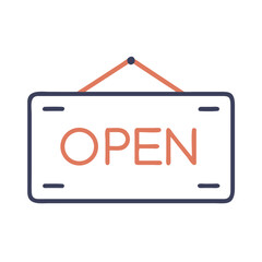 Open signboard icon Material SVG Icon