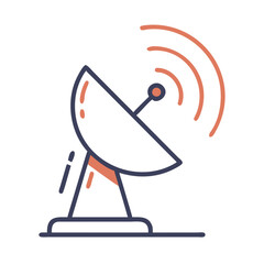 Satellite dish pointing upward Material SVG Icon