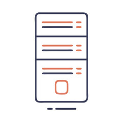 Server tower icon Material SVG Icon
