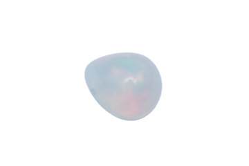 White Opal PNG with Iridescent Play of Color – Transparent Background Clipart
