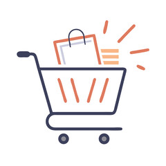 Shopping cart with items Material SVG Icon