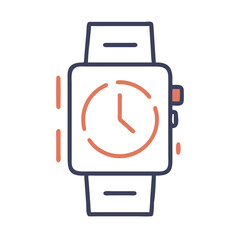 Smartwatch with time Material SVG Icon