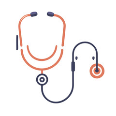 Stethoscope with tube and earpieces Material SVG Icon
