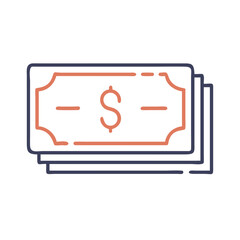 Stack of money bills Material SVG Icon
