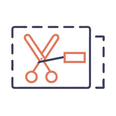 Video editing scissors Material SVG Icon