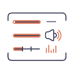 Volume slider control Material SVG Icon