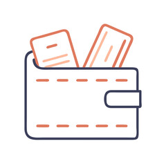 Wallet with credit cards sticking out Material SVG Icon