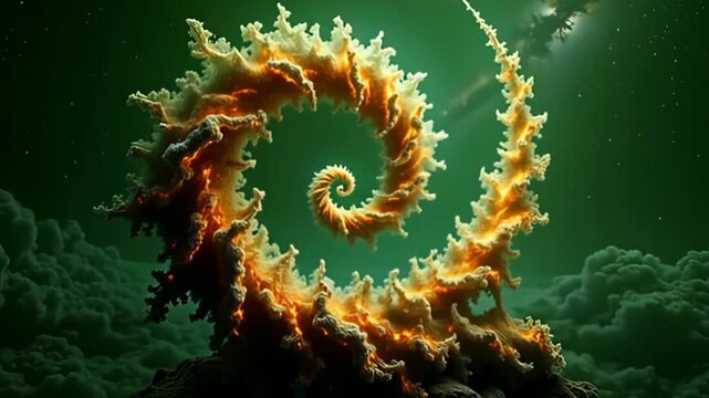 With adenine ethereal theme, mystifying anil and glittering golden twine adenine the coil spiral of disturbance muzzy conceptual fractal plasm egress from adenine leading backdrop, quiver
