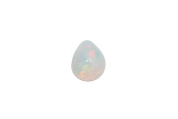 White Opal PNG with Iridescent Play of Color – Transparent Background Clipart