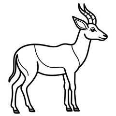 Antelope line art vector