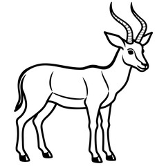 Antelope line art vector