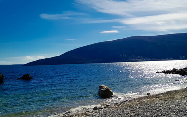Beach in Budva at early summer.