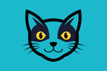 Fototapeta premium cat head vector illustration