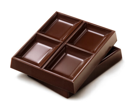 Premium dark chocolate bar with unique square compartments for creative desserts and indulgence options