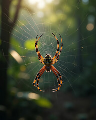 Obraz premium Golden Forest Spider A sin