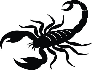 poisonous scorpion silhouette vector illustration