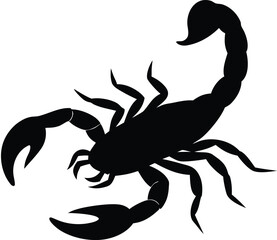 poisonous scorpion silhouette vector icon