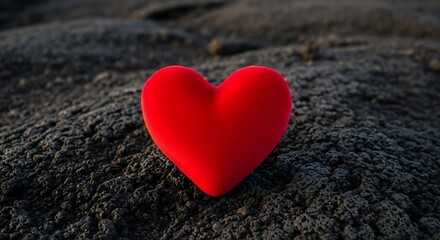 Obraz premium red heart on a wooden background