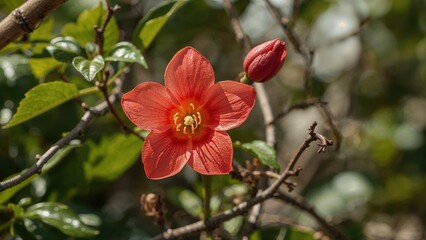 Obraz premium Combretum Indicum, a type of honeysuckle from Asia