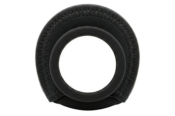 Replacement earpad cushion for over-ear headphones isolated on a transparent background