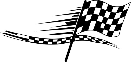 Racing cars and race car stripes set, angled checkered patterns, checkered flag, finish line, motocross labels, dynamic lines, motorsport, racing stripe speed 