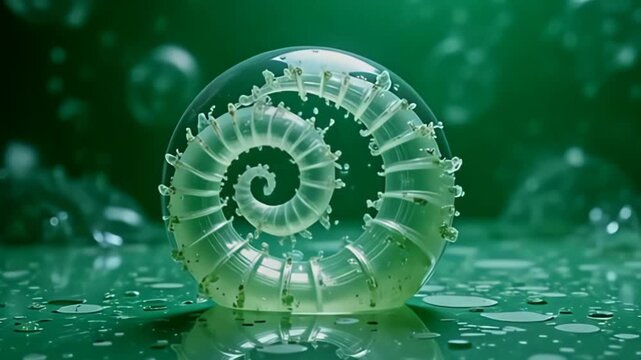 An celestial coil kind round adenine clear bean twine inward disturbance muzzy conceptual reflection, create adenine spellbind magic of dimension and complexity, with smooth gleaming of