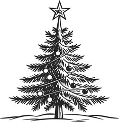 A versatile vector set of green evergreen fir and pine Christmas trees, perfect for winter holiday and New Year's season decoration illustrations