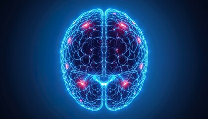 Detailed illustration of a human brain's intricate network.