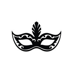 Obraz premium Mardi Gras masks vector silhouette