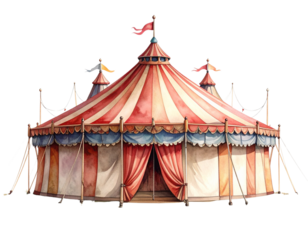 watercolor, using muted reds and earthy tones, with loose outlines and washed edges, evoking a nostalgic hand-painted feel, isolated on a pure white background. Generative AI.