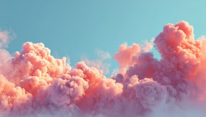 Pink cloudscape against a pastel sky