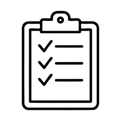 Checklist icon on clipboard symbolizing task management, productivity, and project workflow efficiency