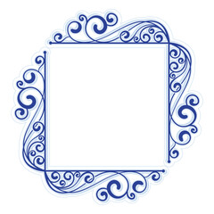 Elegant Flourish Frame Ornament with Decorative Swirls. Vintage flourish calligraphic frame in baroque style. Perfect for invitations, stationery, greeting cards, certificates borders, frames and