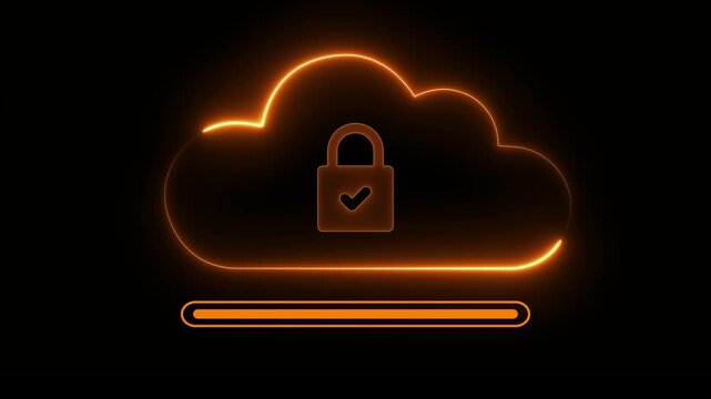 Digital Cybersecurity Two-Factor Authentication and Password Protection  concept on the transparent background. Motion graphics of  Privacy network security technology. 4k video animation.