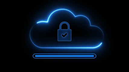 Digital Cybersecurity Two-Factor Authentication and Password Protection concept on the transparent background. Motion graphics of Privacy network security technology. 4k video animation. - Powered by Adobe