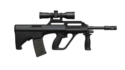 Steyr AUG Bullpup Rifle - Transparent PNG Cutout