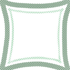 グリーンのハーフトーンドットラインのフレーム　Adobe Illustrator Artwork