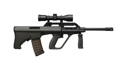Steyr AUG Bullpup Rifle - Transparent PNG Cutout