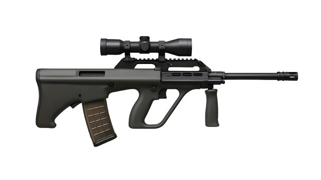 Steyr AUG Bullpup Rifle - Transparent PNG Cutout