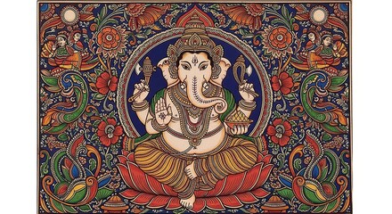 illustration of Lord Ganpati for Ganesh Chaturthi festival of India, Ganesh chaturthi for greeting,card, poster background.