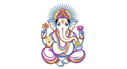 illustration of Lord Ganpati for Ganesh Chaturthi festival of India, Ganesh chaturthi for greeting,card, poster background.