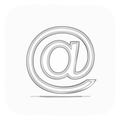 Doodle style email symbol illustration simple icon message concept