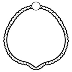 Bra Chain Ring line art