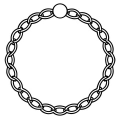Bra Chain Ring line art