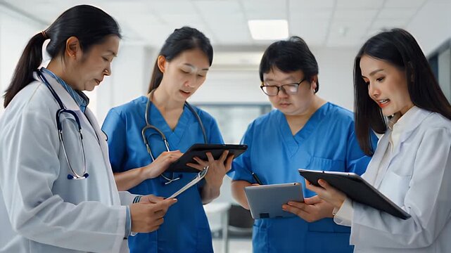 A diverse group of public health workers
