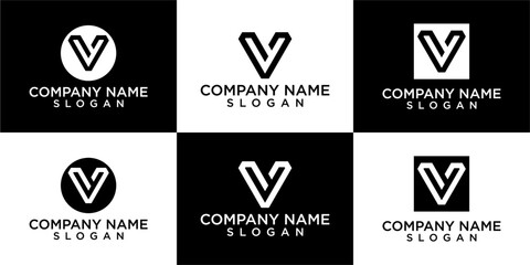 modern v letter logo vector design