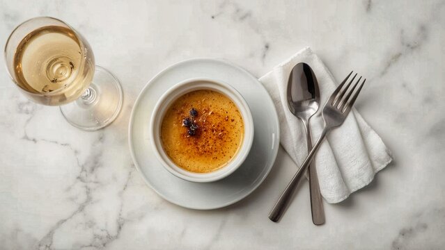 Creme brulee is a typical French dessert 