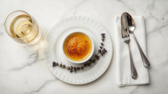 Creme brulee is a typical French dessert 