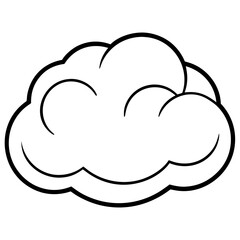 Cloud Bread line art vector